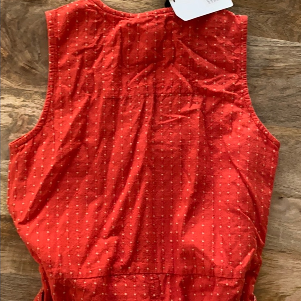 Ace & Jig Red Sleeveless V-Neck Wide-Leg Jumpsuit - Picture 4 of 6
